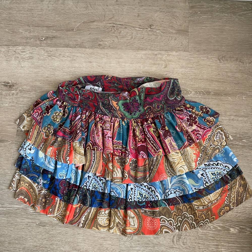 EGO Colorful Paisley Mini Skirt